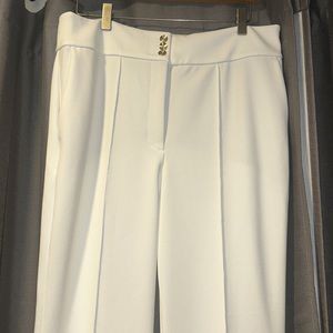 White Express super high rise flare pants